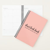 振り返らない |ピーチモダンーのピンクの隆起 プランナー手帳 (ディスプレー)