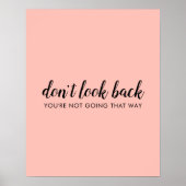振り返らない |ピーチモダンーのピンクの隆起 ポスター (正面)