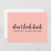 振り返らない |ピーチモダンーのピンクの隆起 ポストカード (正面/裏面)