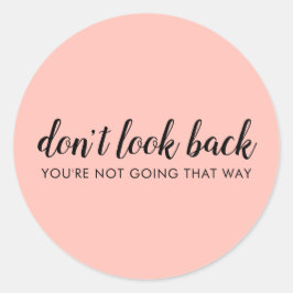 振り返らない |ピーチモダンーのピンクの隆起 ラウンドシール