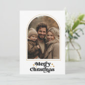 振り返り一年の写真コラージュ クリスマスおめでとう シーズンカード (スタンド正面)