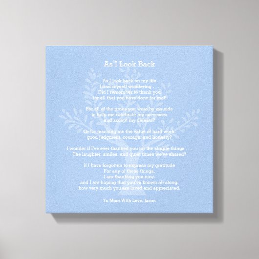 振り返ると キャンバスプリント (正面)