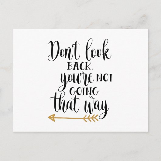 振り返るな。あなたはそうはいかない ポストカード (正面)