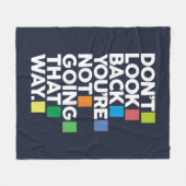 振り返るな フリースブランケット (正面(横))