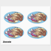 振り返るな！ 楕円形シール (シート)