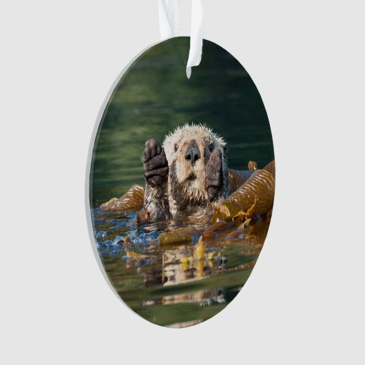 振るラッコ オーナメント (正面)