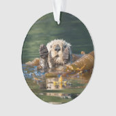 振るラッコ オーナメント (正面)