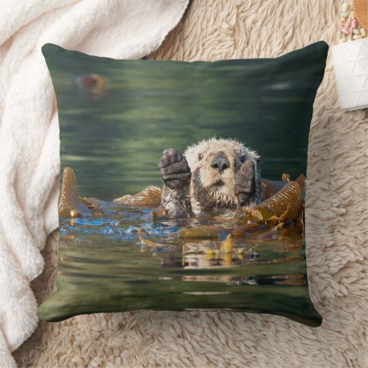 振るラッコ クッション (ブランケット)