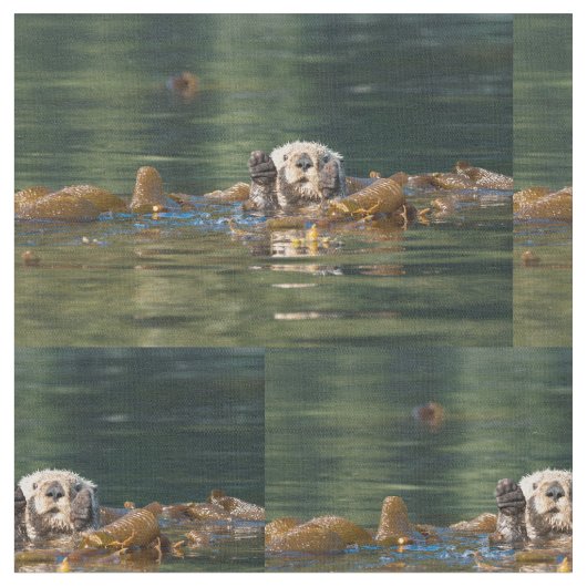 振るラッコ ファブリック (クローズアップ)