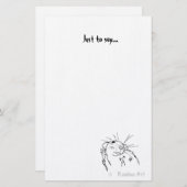 振るラットのNotepaper 便箋 (正面/裏面)