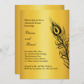 振る尻羽リハーサルディナー金ゴールド 招待状 (正面/裏面)