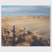 振る影の写真との砂漠の景色 ラッピングペーパー (フラット)