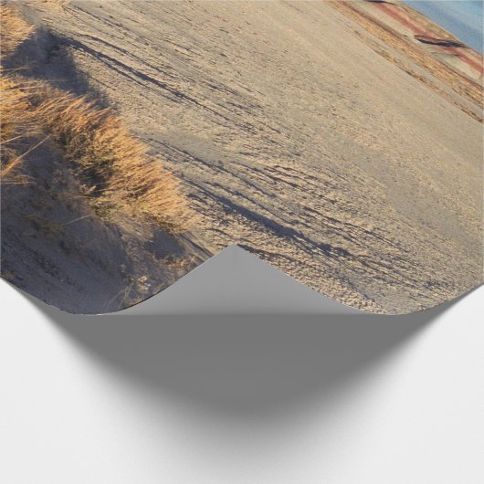 振る影の写真との砂漠の景色 ラッピングペーパー (角)