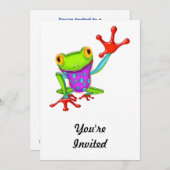 振る毒投げ矢のカエル 招待状 (正面/裏面)