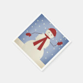 振る雪だるま スタンダードカクテルナプキン (角)