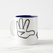 振る顔 ツートーンマグカップ (正面左)