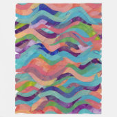 振れおよび波 フリースブランケット (正面)