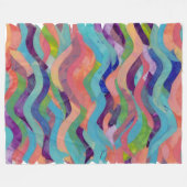 振れおよび波 フリースブランケット (正面(横))