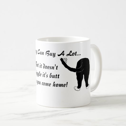 振れのお尻はマグをかわいがります コーヒーマグカップ (正面右)