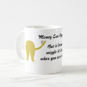 振れのお尻はマグをかわいがります コーヒーマグカップ (正面左)