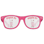 振れ！ピンクストロベリーアイスクリームショップミルクシェイク レトロサングラス (正面)