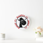 振れ！奪え！やめろ！クラシック ラウンド壁時計 (ホーム)