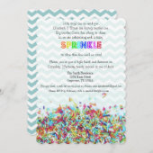 振カラフルりかける山のベビー招待状 招待状 (正面/裏面)