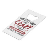 振付家でなくな熱狂するりゃいけない クレジットカード栓抜き (正面アングル)