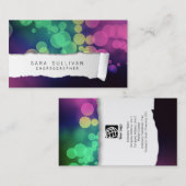 振付家ダンサーの才能カラフルを引き裂いた紙 名刺 (正面/裏面)