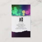 振付家ダンサーの才能カラフルを引き裂いた紙 名刺 (裏面)