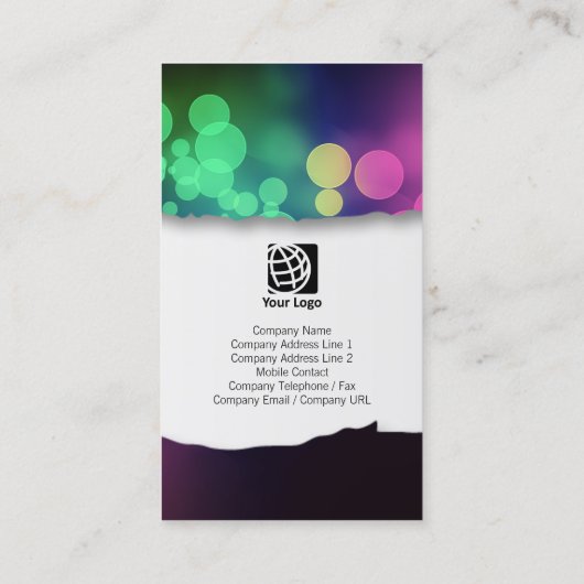 振付家ダンサーの才能カラフルを引き裂いた紙 名刺 (裏面)