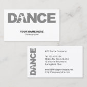 振付師シンプルプロフェッショナル名刺 名刺 (正面/裏面)