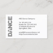 振付師シンプルプロフェッショナル名刺 名刺 (裏面)