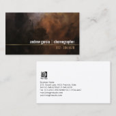 振付師ダンスタレントスキルゴールドスグランジストライプ 名刺 (正面/裏面)