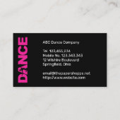 振付師プロフェッショナル名刺 名刺 (裏面)