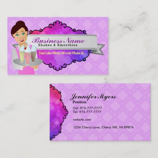 振動およびスムージーの名刺 名刺 (正面/裏面)