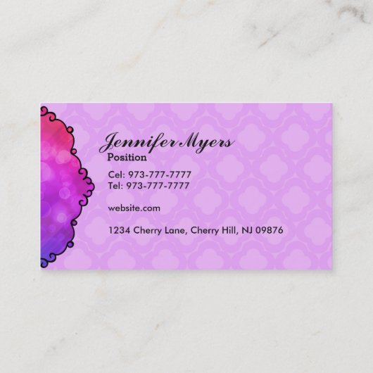 振動およびスムージーの名刺 名刺 (裏面)