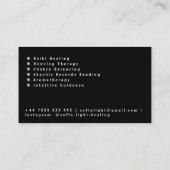 振動と神聖なジオメトリの修復 名刺 (裏面)