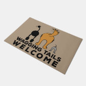 振動の尾はドア・マットを歓迎します ドアマット (アングル)