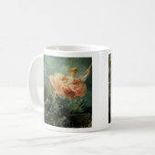 振動を絵を描くジーンHonore Frangonardのロココ コーヒーマグカップ (正面左)