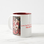 振動クリスマスの女の子 ツートーンマグカップ (正面左)