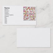 振動セットお洒落な幾何学的 名刺 (正面/裏面)