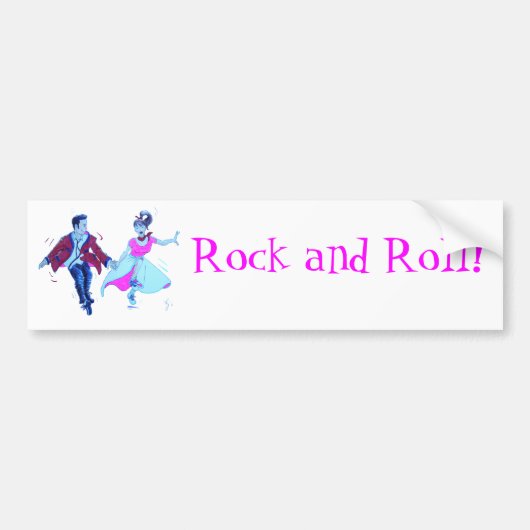 振動ダンサーのピンクのプードルのスカートのサドルシューズ バンパーステッカー (正面)