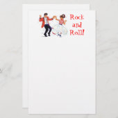 振動ダンサーのプードルのスカート及びサドルシューズ 便箋 (正面/裏面)