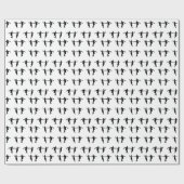 振動ダンスのカップルはギフトの包装紙のシルエットを描きます ラッピングペーパー (フラット)