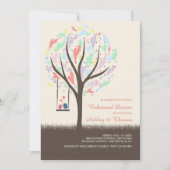 振動パステルの招待状の仲の良い恋人同士 招待状 (正面)