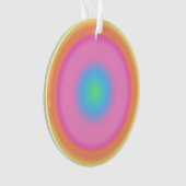 振動前向き – 放射カラフル勾配 オーナメント (正面)