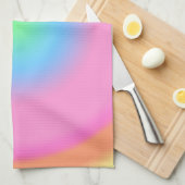 振動前向き – 放射カラフル勾配 キッチンタオル (四つ折り)