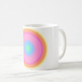 振動前向き – 放射カラフル勾配 コーヒーマグカップ (正面右)