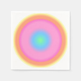 振動前向き – 放射カラフル勾配 スタンダードカクテルナプキン